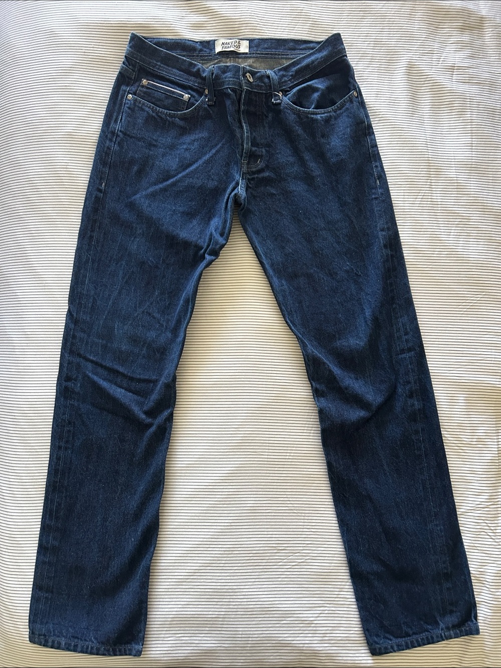 Naked & Famous Denim Indigo Straight Jeans